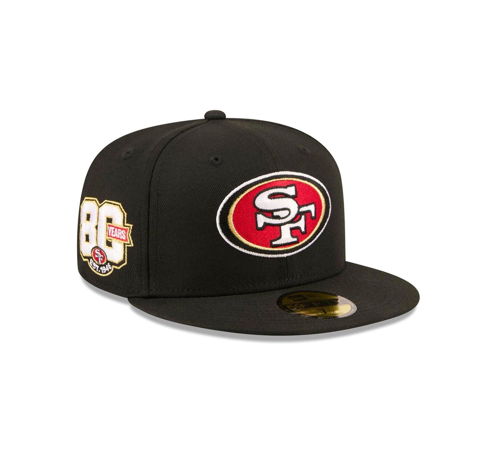 Мужская кепка New Era San Francisco 49ers 80th Anniversary 59FIFTY Fitted Black