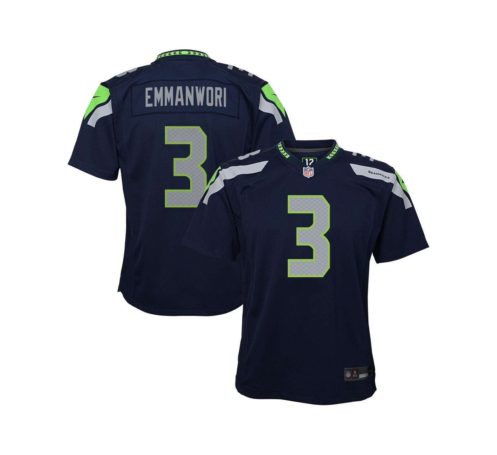 Игровая джерси Nike для мальчиков и девочек, Seattle Seahawks, темно-синяя