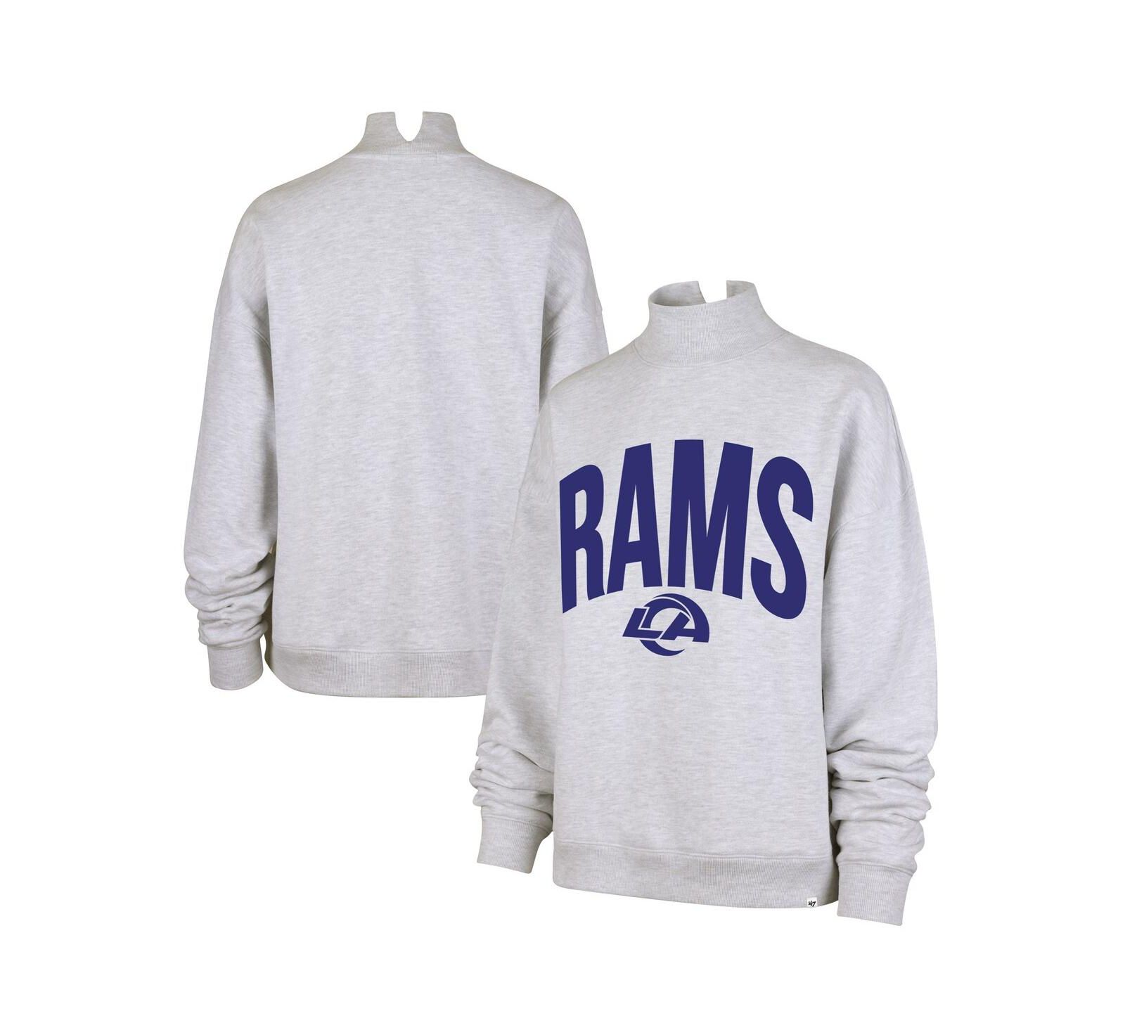 Женский свитшот '47 Brand Los Angeles Rams Subtle Muse Mock Neck Gray