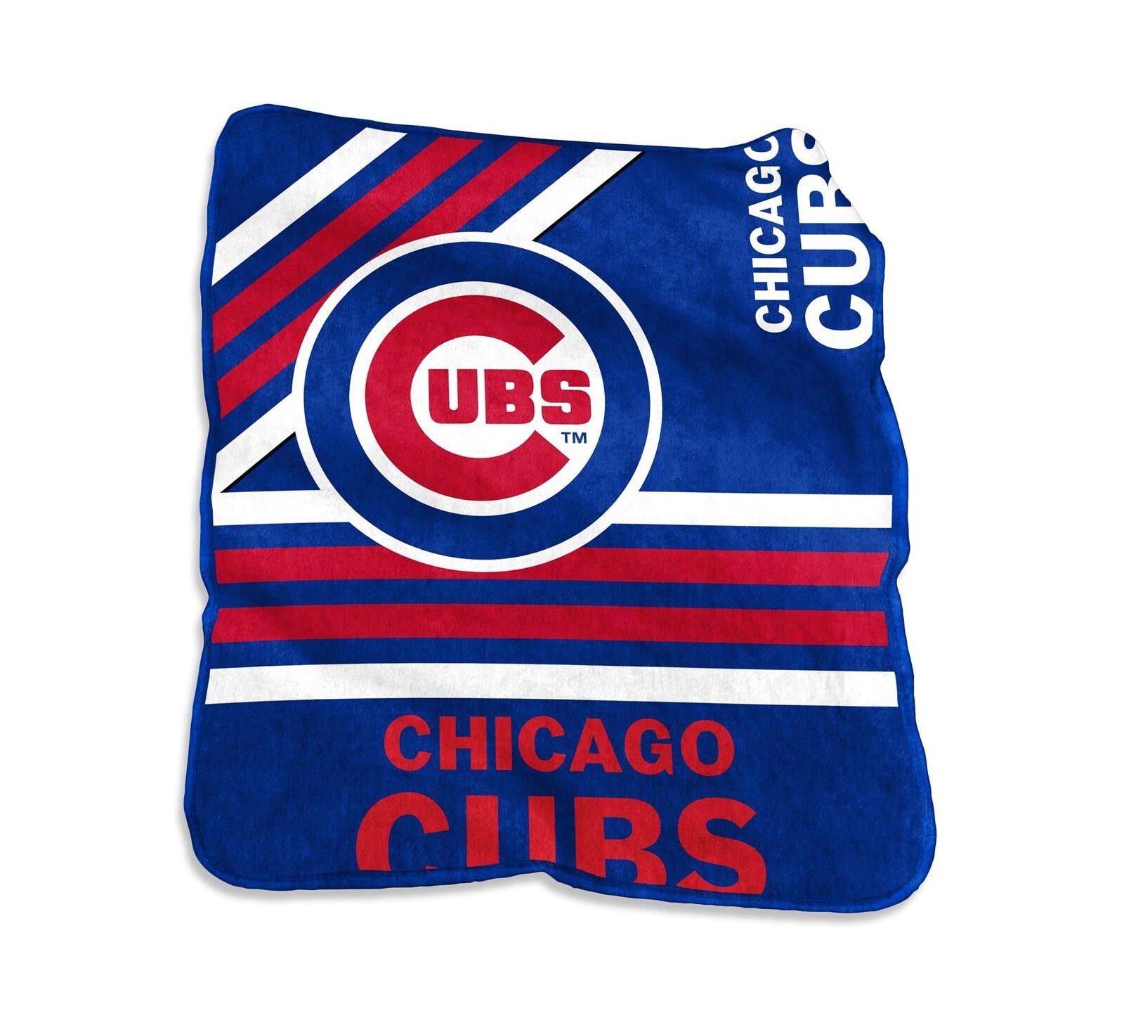 Logo Brands Chicago Cubs 50'' x 60'' Plush Raschel Blanket