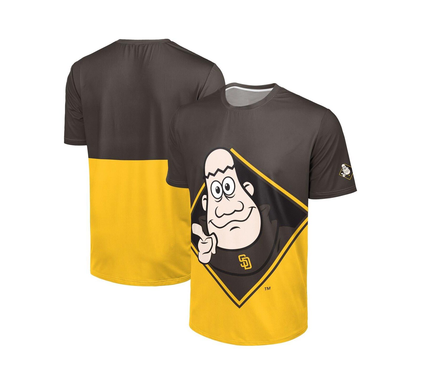 Мужская футболка Foco San Diego Padres Big Logo Mascot Brown/Gold