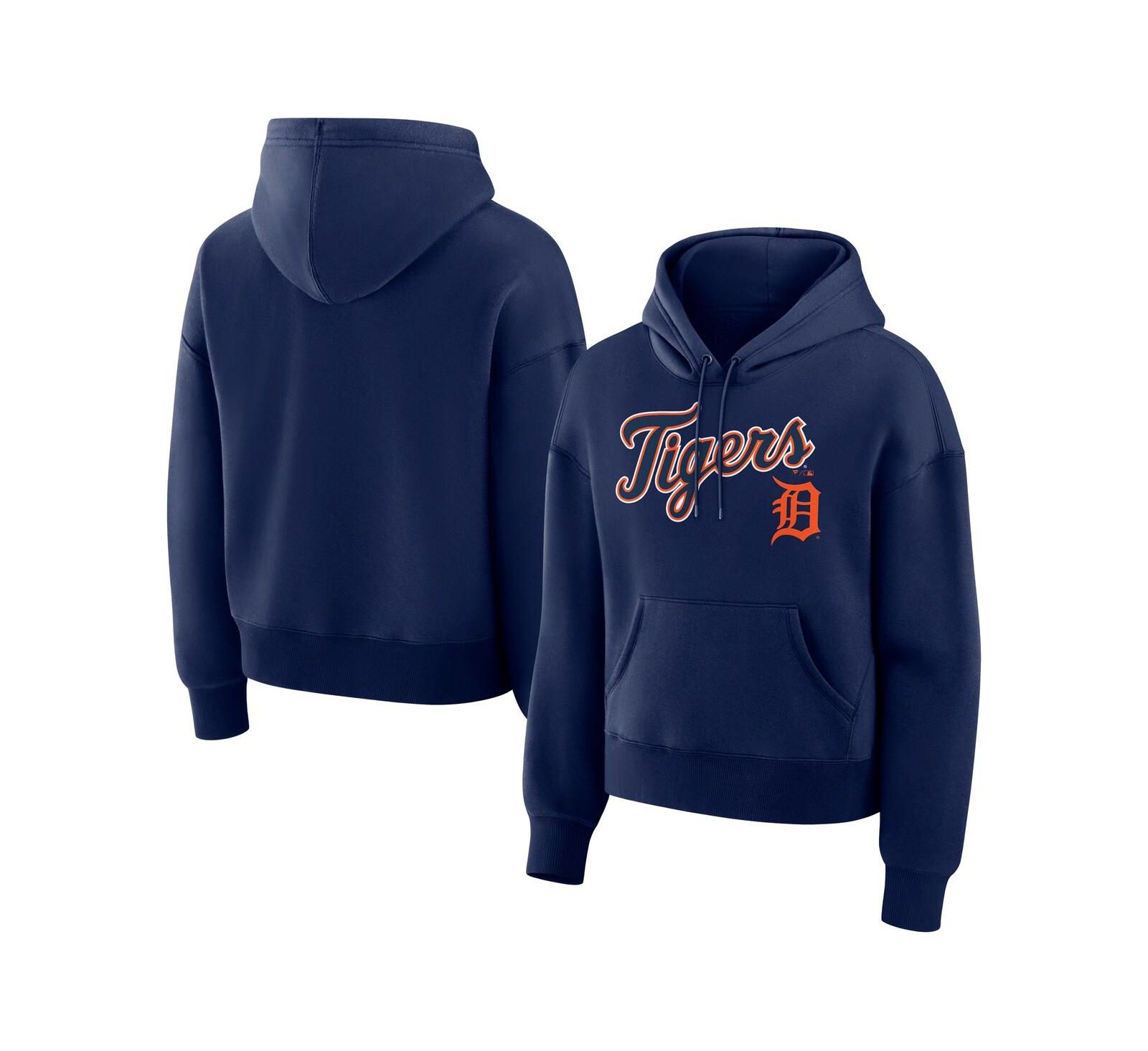 Женское худи Fanatics Navy Detroit Tigers Lockup Legacy Fleece