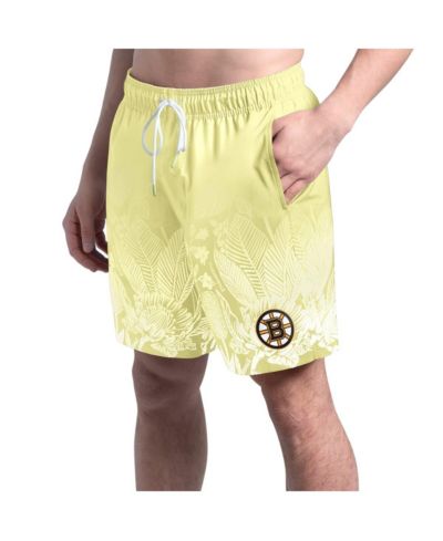 Margaritaville Men's Margaritaville Yellow Boston Bruins Lagoon Fiesta Swim Shorts