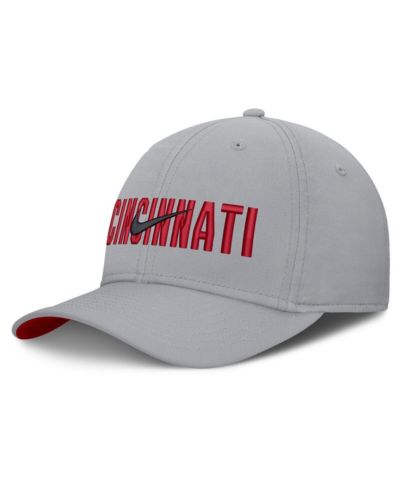 Мужская кепка Nike Cincinnati Reds Primetime Rise Dri-FIT Flex, серая