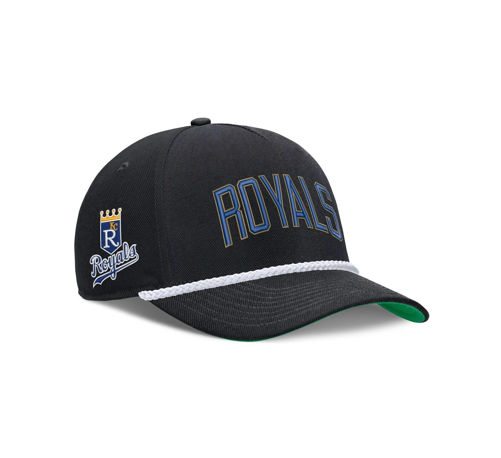 Nike Men's Black Kansas City Royals Cooperstown Collection Rise Adjustable Hat