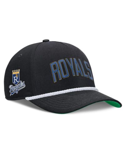 Nike Men's Black Kansas City Royals Cooperstown Collection Rise Adjustable Hat