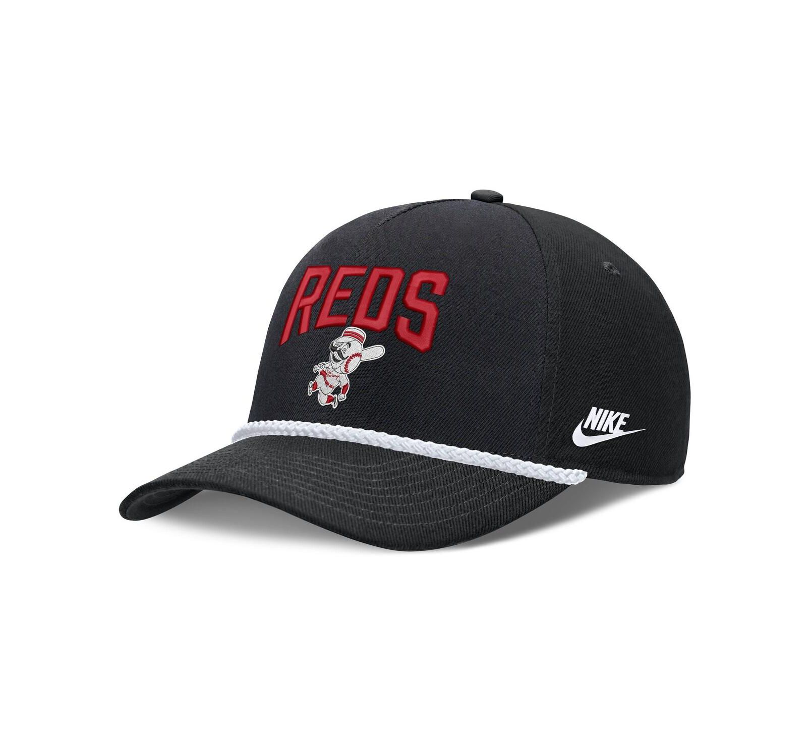 Мужская кепка Nike Black Cincinnati Reds Cooperstown Rise Adjustable