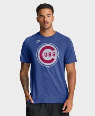 Nike Men's Heather Royal Chicago Cubs Cooperstown Logo Tri-Blend T-Shirt