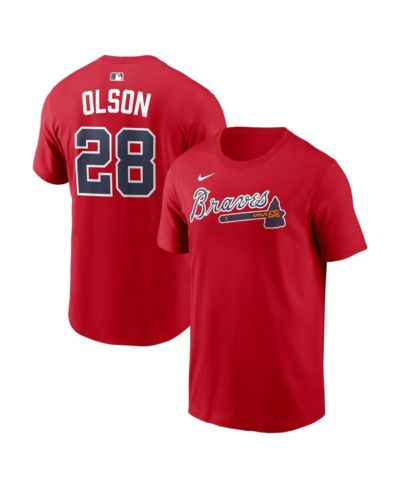 Мужская футболка Nike Matt Olson Red Atlanta Braves Home Name & Number