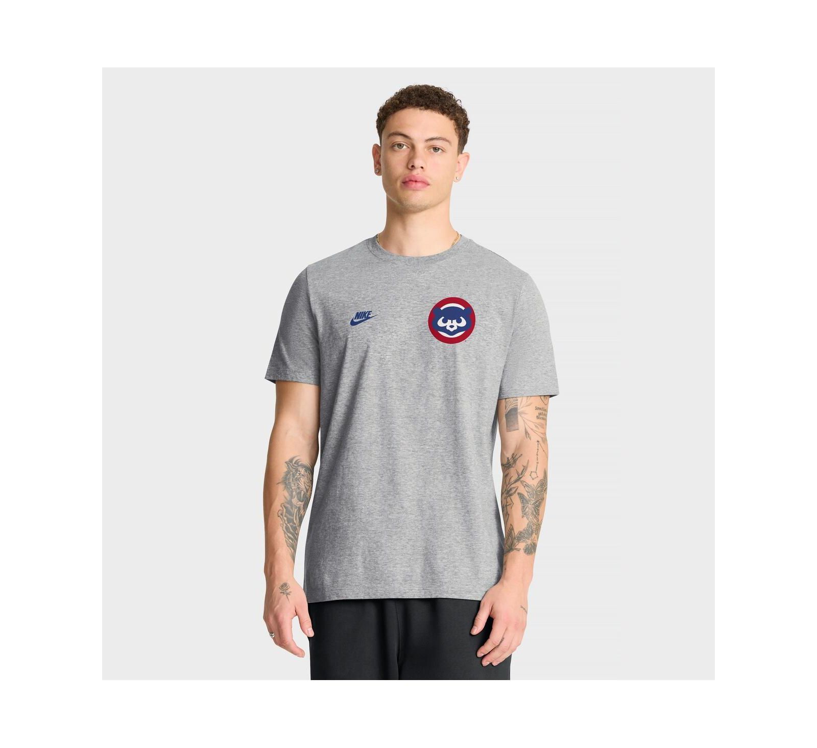 Nike Мужская футболка Chicago Cubs Cooperstown Heather Gray