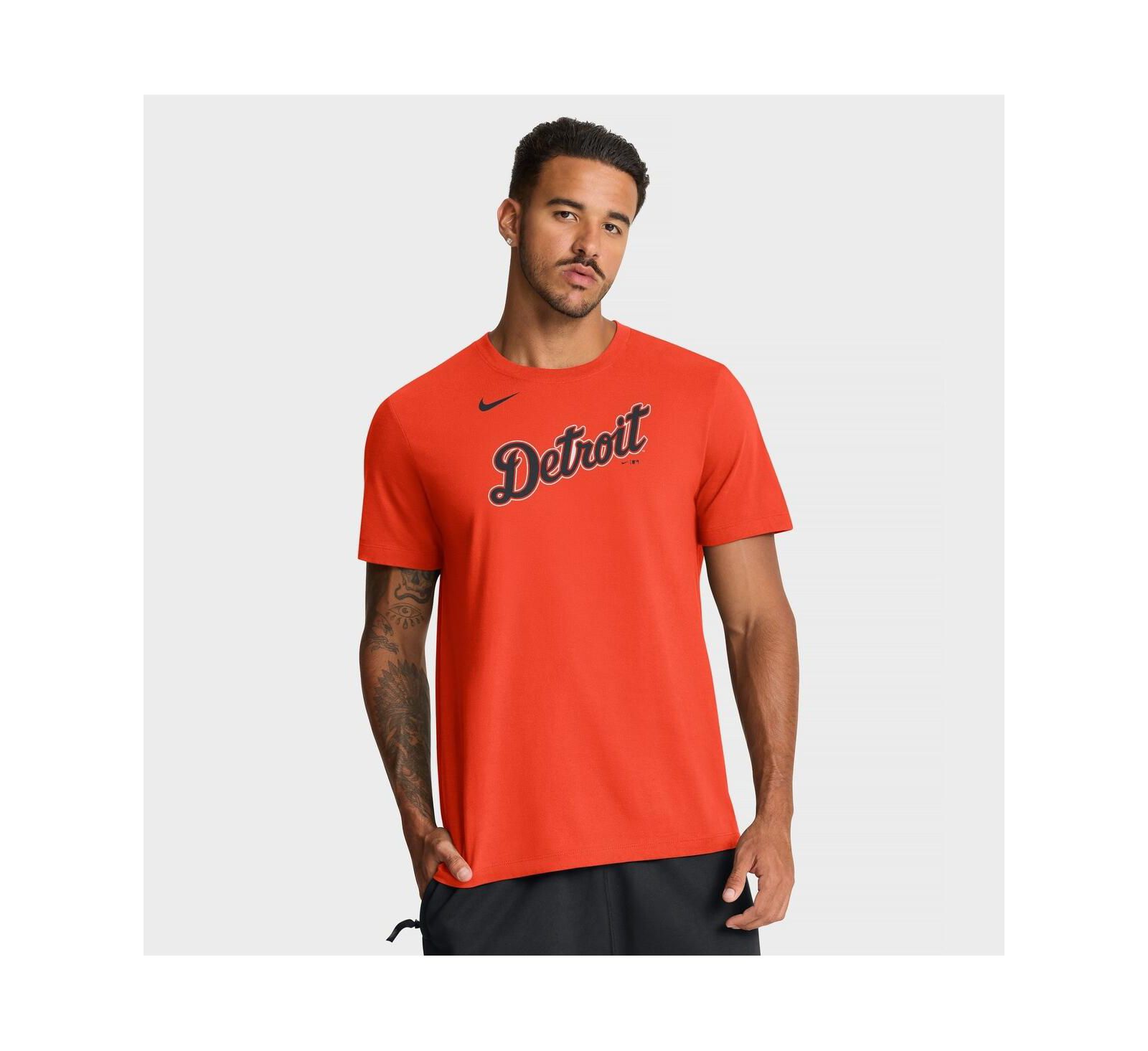 Мужская футболка Nike Orange Detroit Tigers Alternate Wordmark