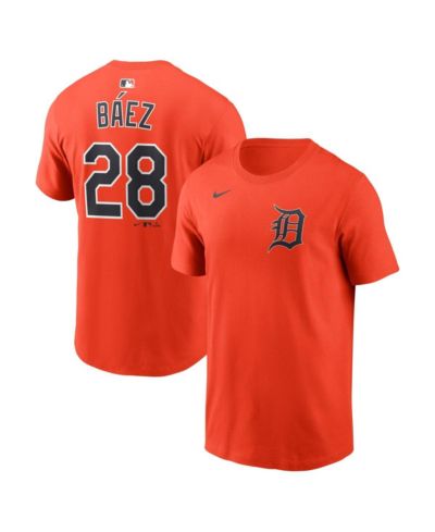 Nike Men's Javier Báez Orange Detroit Tigers Name & Number T-Shirt