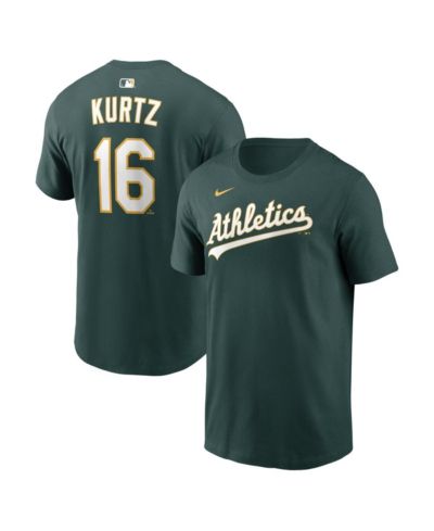 Nike Men's Nick Kurtz Green Athletics Home Name & Number T-Shirt