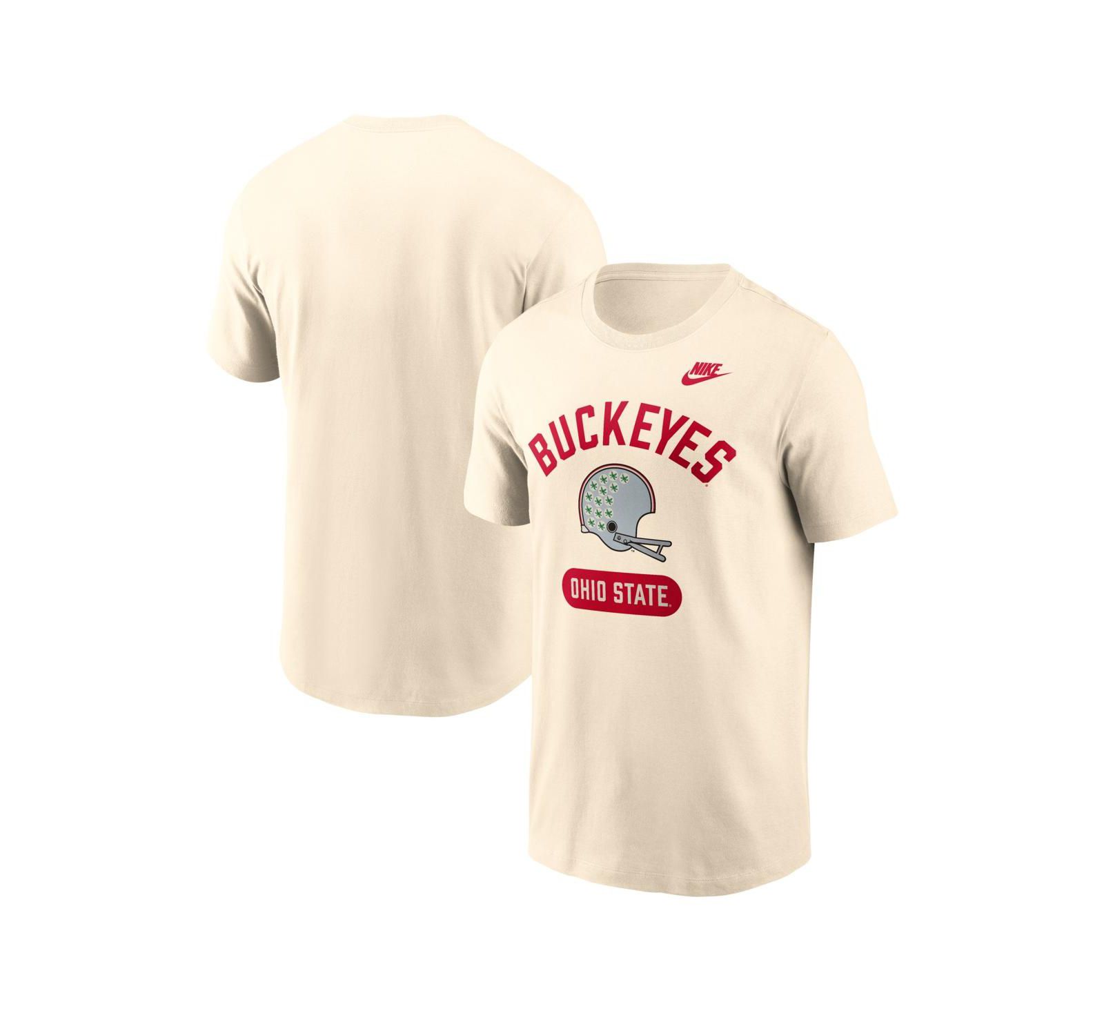 Nike Men's Natural Ohio State Buckeyes Legacy Arch Helmet T-Shirt