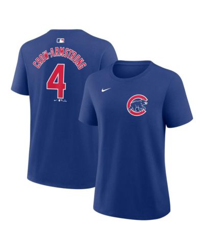 Футболка Nike Women's Pete Crow-Armstrong Royal Chicago Cubs с именем и номером