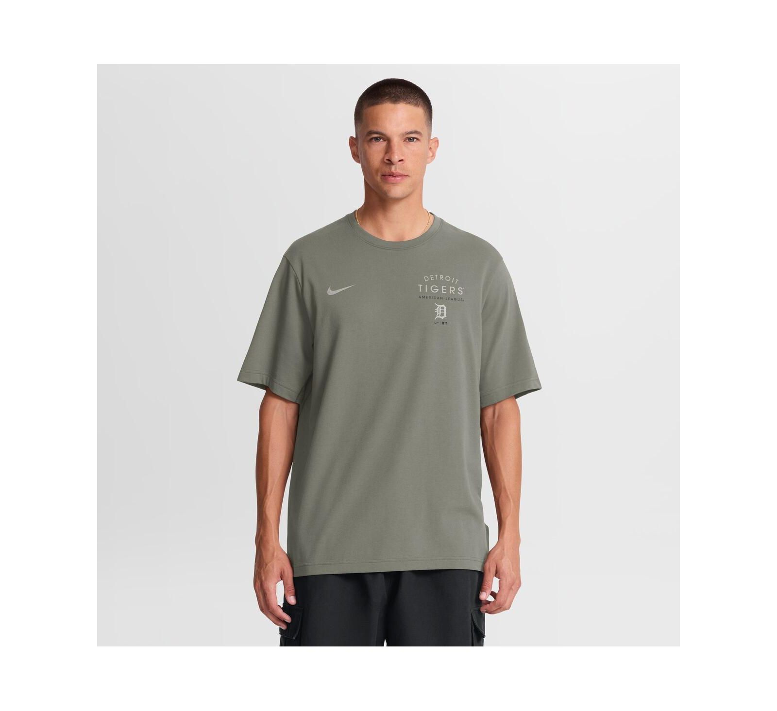 Nike Мужская оливковая футболка Detroit Tigers Dri-FIT Primary