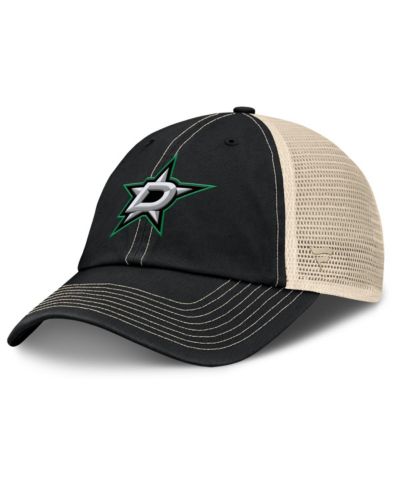 Fanatics Men's Black/Natural Dallas Stars Rival Trucker Adjustable Hat
