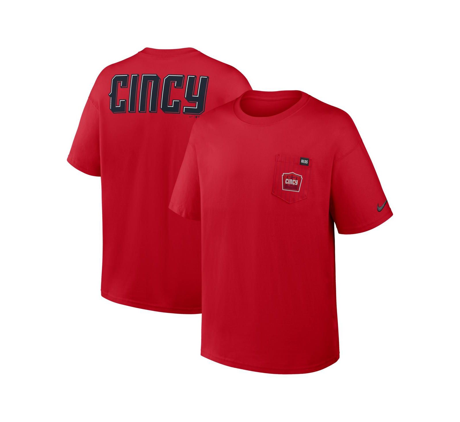 Nike Men's Red Cincinnati Reds City Connect Max90 Pocket T-Shirt
