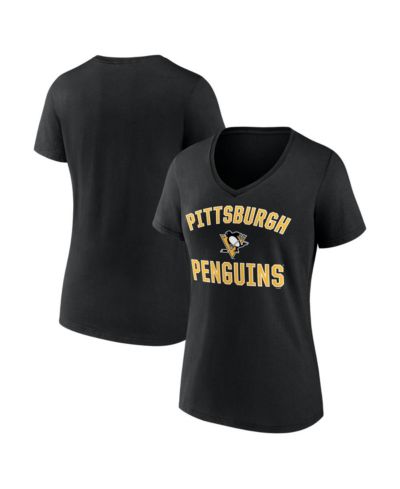 Logo Athletic Women's Black Pittsburgh Penguins Arch Victory V-Neck T-Shirt