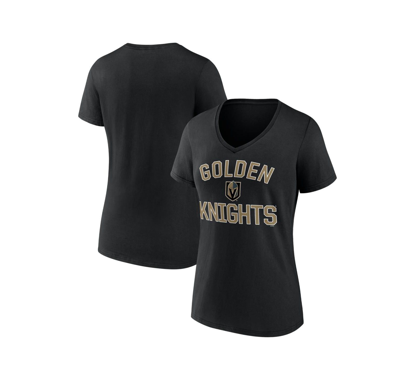 Женская футболка Logo Athletic Black Vegas Golden Knights Arch Victory V-Neck