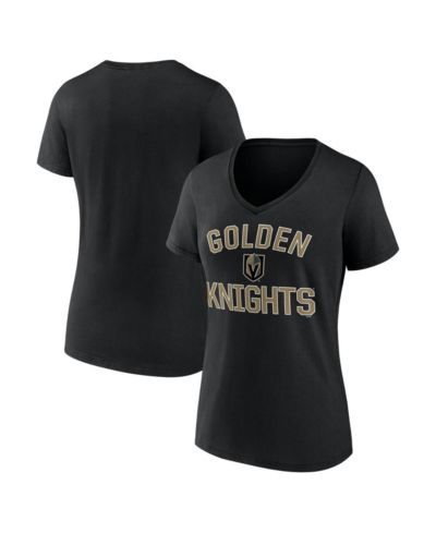 Женская футболка Logo Athletic Black Vegas Golden Knights Arch Victory V-Neck