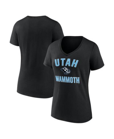 Женская футболка Logo Athletic Utah Mammoth Arch Victory V-Neck, черная