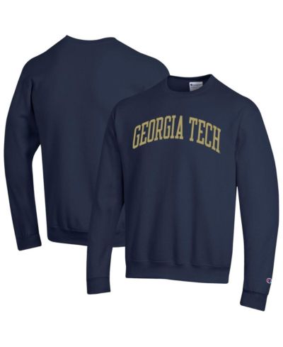 Мужская толстовка Champion Navy Georgia Tech Yellow Jackets Basic Arch Fleece