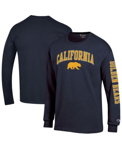 Champion Men's Navy Cal Bears Arch Over Logo 2-Hit Long Sleeve T-Shirt