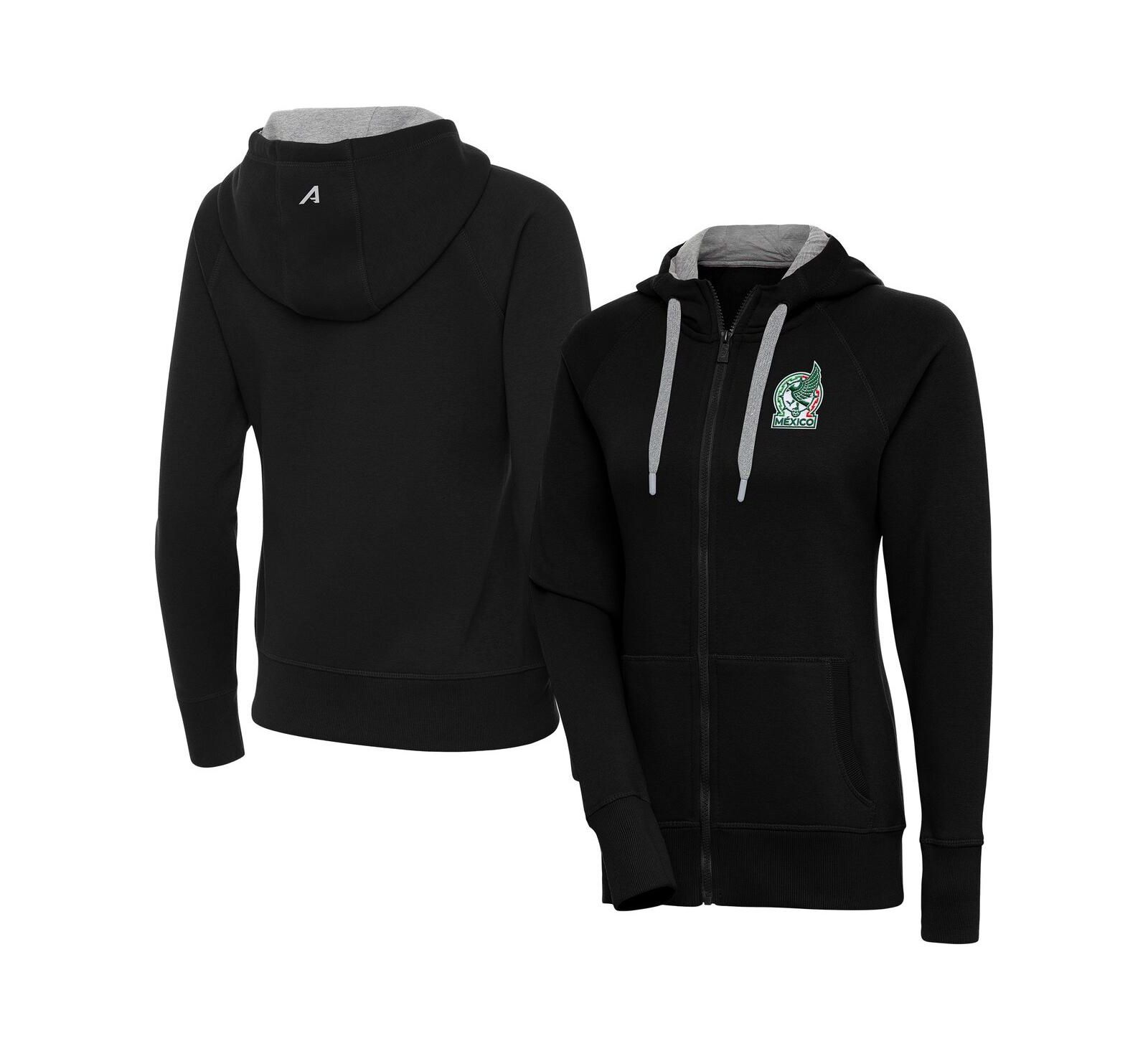 Antigua Women's Black Mexico National Team Takeover Full-Zip Hoodie