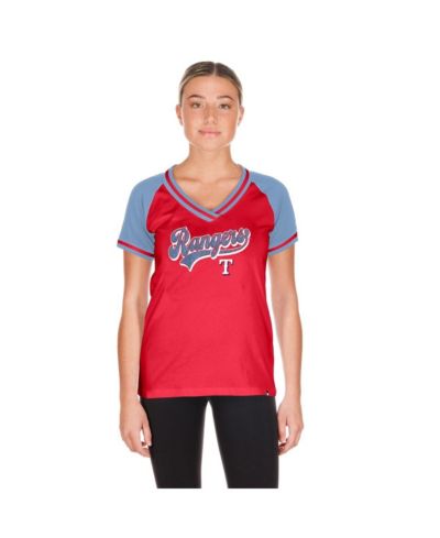 Женская футболка New Era Red Texas Rangers Gameday V-Neck