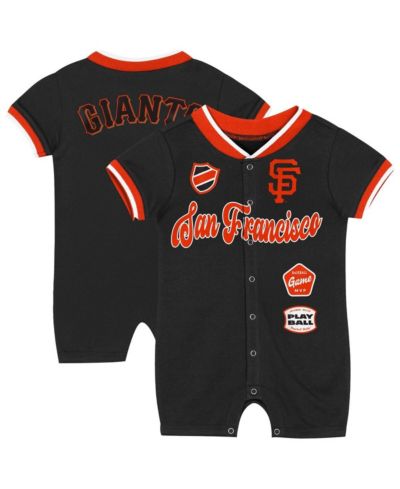 Outerstuff Baby Boys and Girls Black San Francisco Giants Pinch Coverall