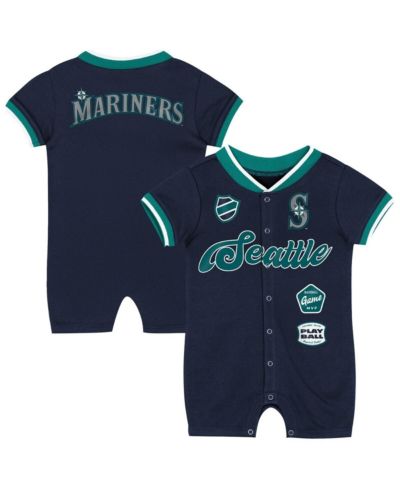 Outerstuff Baby Boys and Girls Navy Seattle Mariners Pinch Coverall