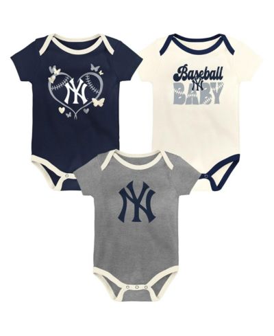 Outerstuff комплект боди из 3 штук для новорожденных New York Yankees Home Team