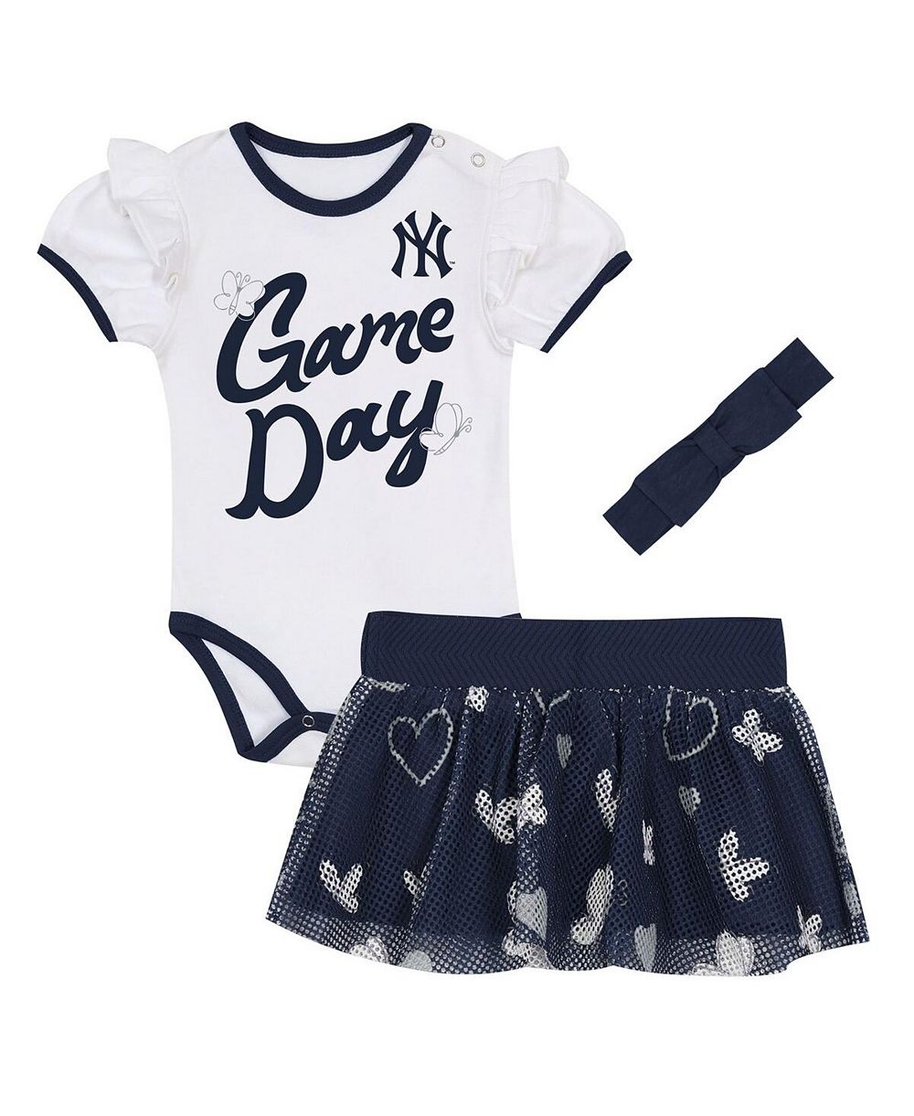Детский комплект Outerstuff New York Yankees Bodysuit, Headband and Skirt Set