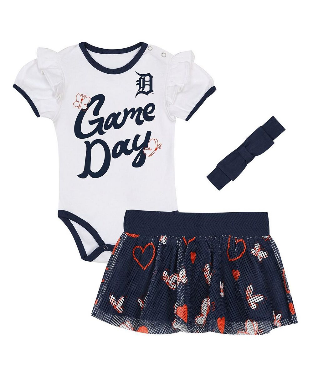 Детский комплект Outerstuff 3-Piece Detroit Tigers Bodysuit, Headband and Skirt