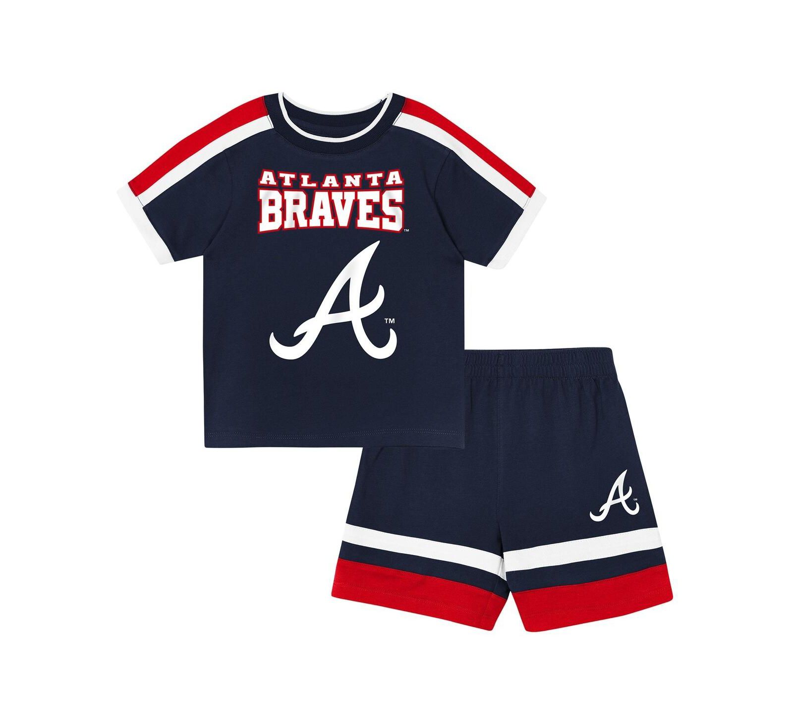 Комплект из футболки и шорт Outerstuff Atlanta Braves Ground Ball для малышей