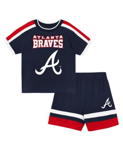 Комплект из футболки и шорт Outerstuff Atlanta Braves Ground Ball для малышей