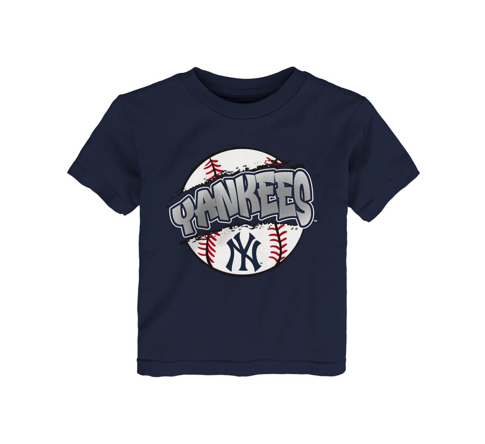 Детская футболка Outerstuff New York Yankees Split Ball, темно-синяя