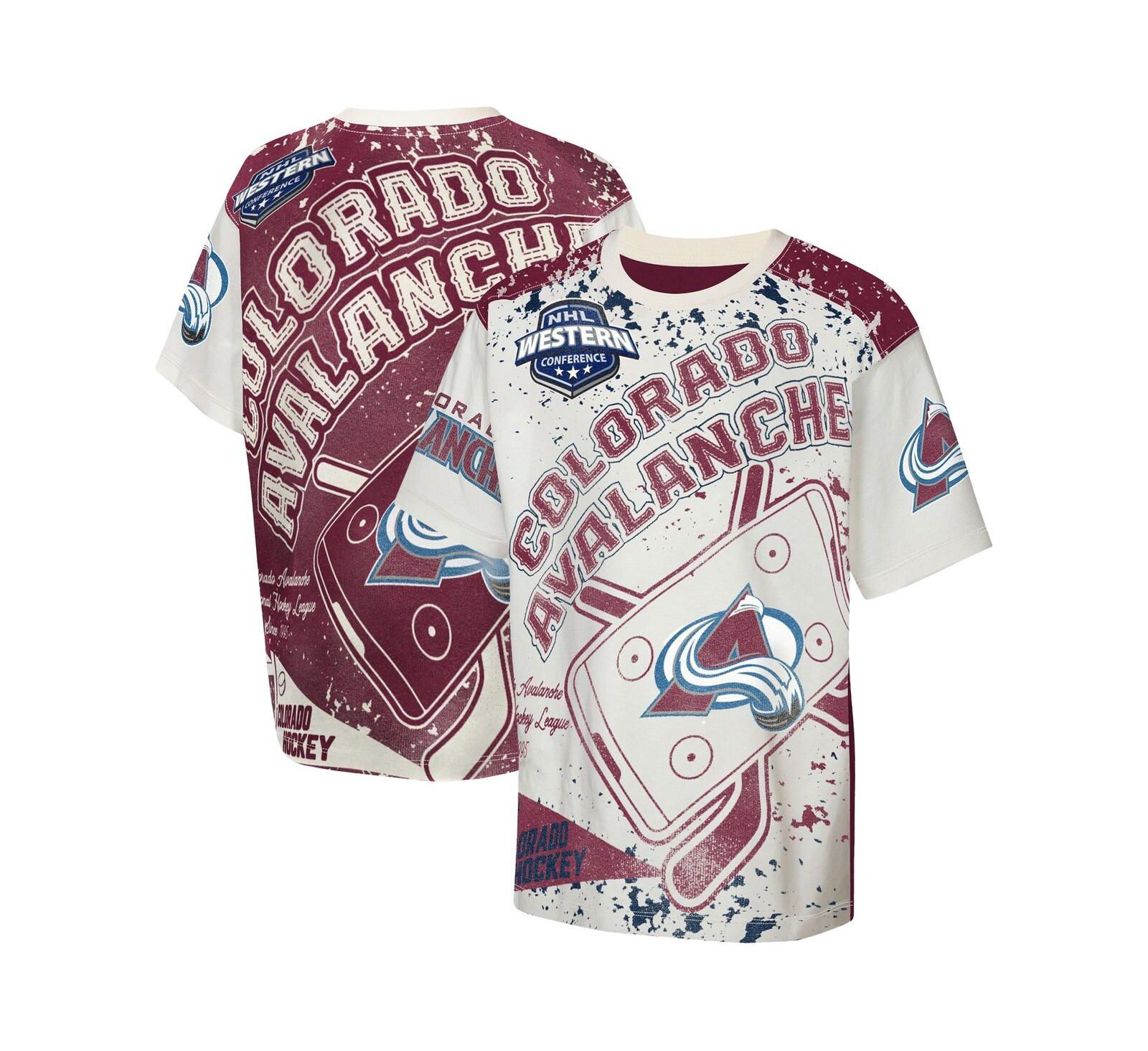 Детская футболка Outerstuff с игроком Colorado Avalanche, кремового цвета
