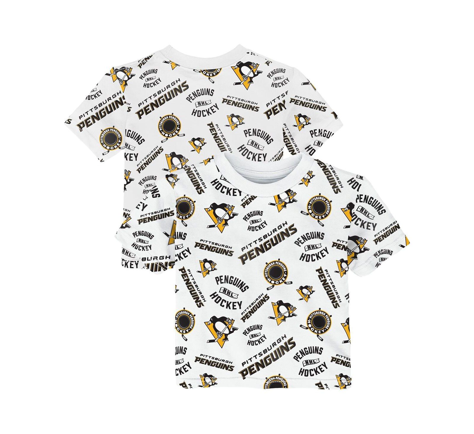 Детская футболка Outerstuff White Pittsburgh Penguins All-Over-Print