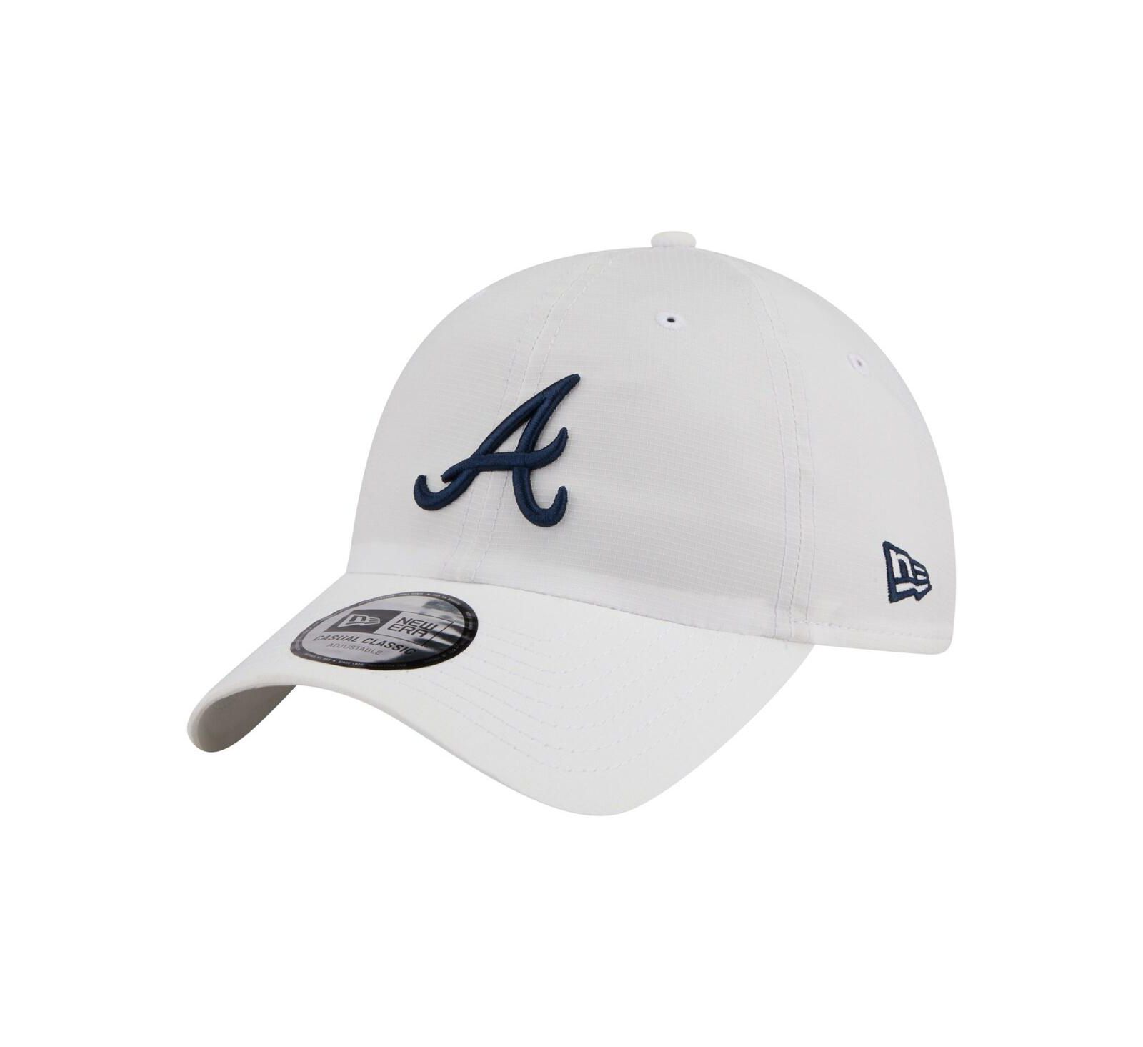 New Era Men's White Atlanta Braves Ripstop Casual Classic Adjustable Hat