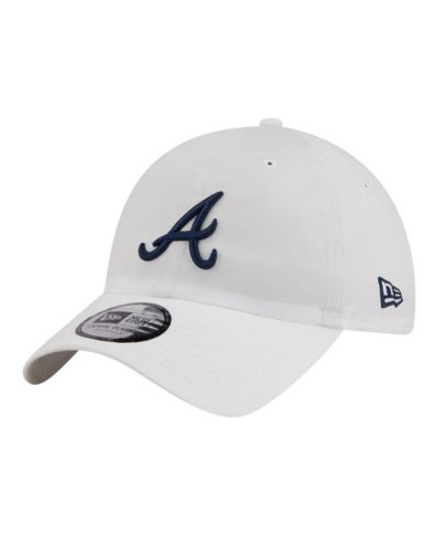 New Era Men's White Atlanta Braves Ripstop Casual Classic Adjustable Hat