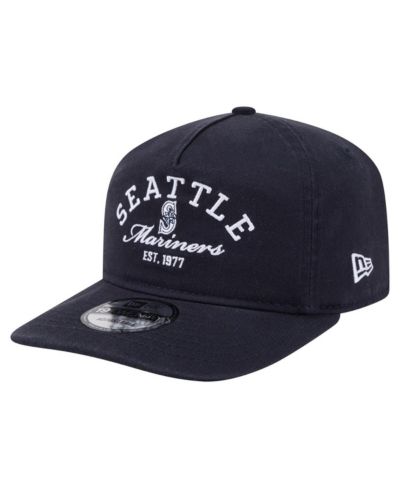 New Era Men's Navy Seattle Mariners Stacked 19TWENTY Adjustable Hat