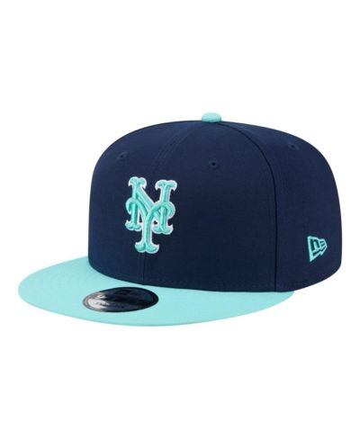New Era Men's Navy/Turquoise New York Mets Two-Tone Color Pack 9FIFTY Snapback Hat