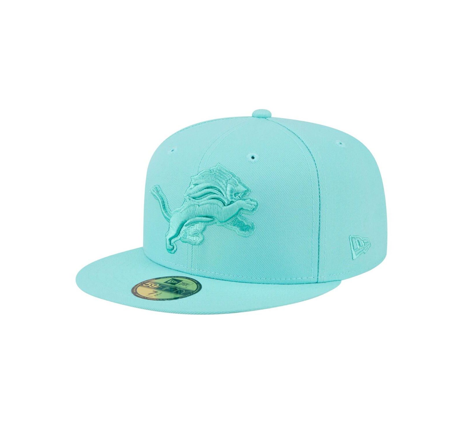 Мужская кепка New Era Detroit Lions Color Pack 59FIFTY, бирюзовая