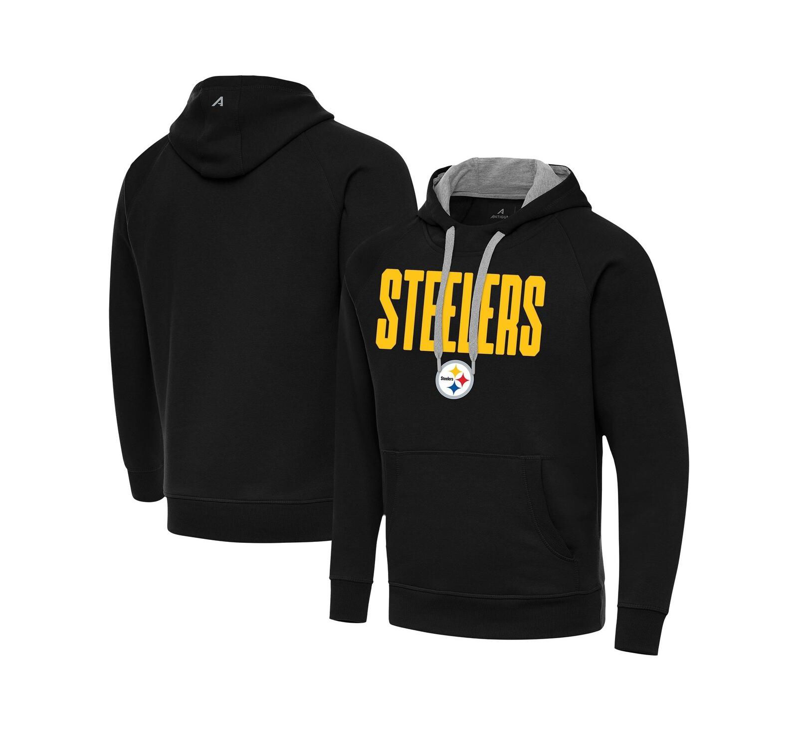 Мужское худи Antigua Black Pittsburgh Steelers Victory