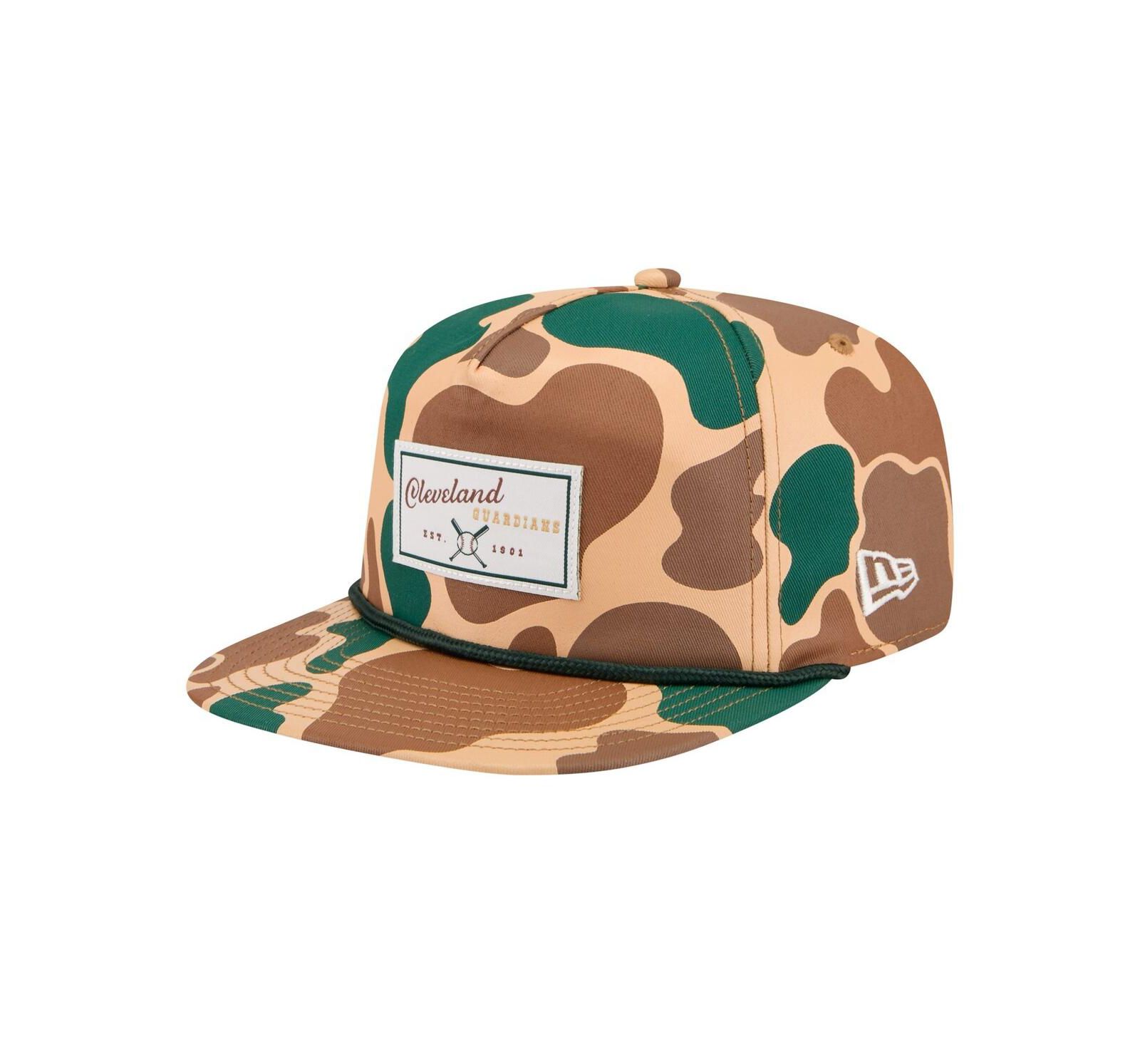 Мужская кепка New Era Camo Cleveland Guardians Duck 19TWENTY регулируемая