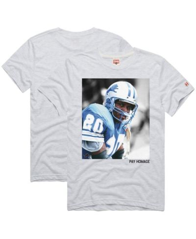 Homage Men's and Women's Barry Sanders Ash Detroit Lions Pay Homage Tri-Blend T-Shirt