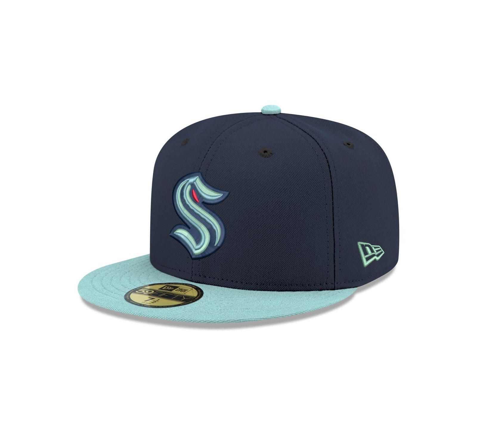 Мужская кепка New Era Seattle Kraken Core Logo Two-Tone 59FIFTY navy