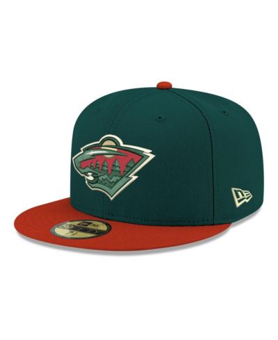 New Era Men's Green Minnesota Wild Core Logo Two-Tone 59FIFTY Fitted Hat